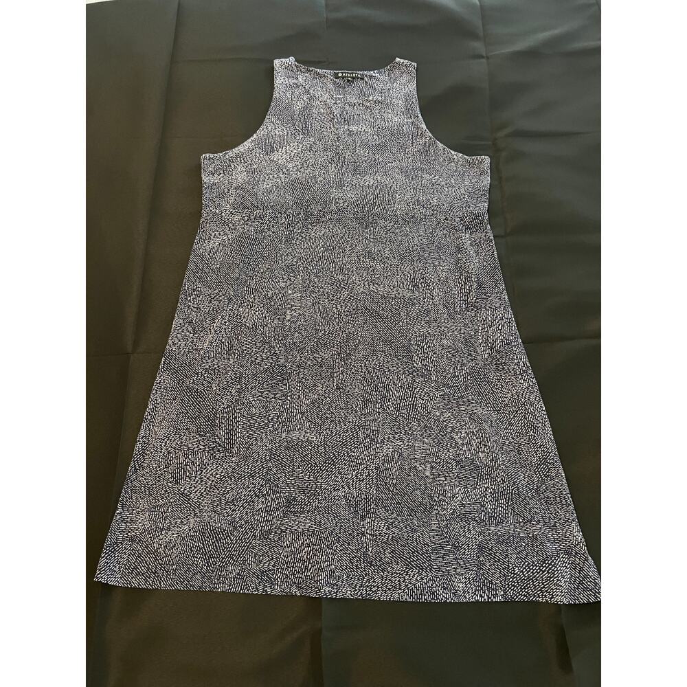 Athleta Sleeveless Dress Black White Pattern Shift Womens 1X